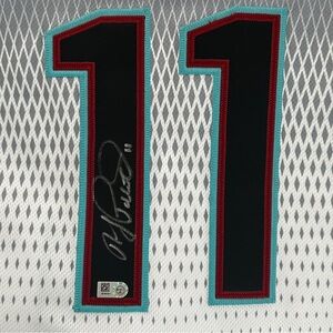 Signed MLB AJ Pollock Diamondbacks Gray and Teal Baseball Jersey - Authentic